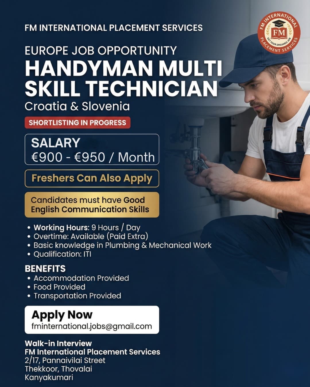Handyman Multi Skill Technician at FM International